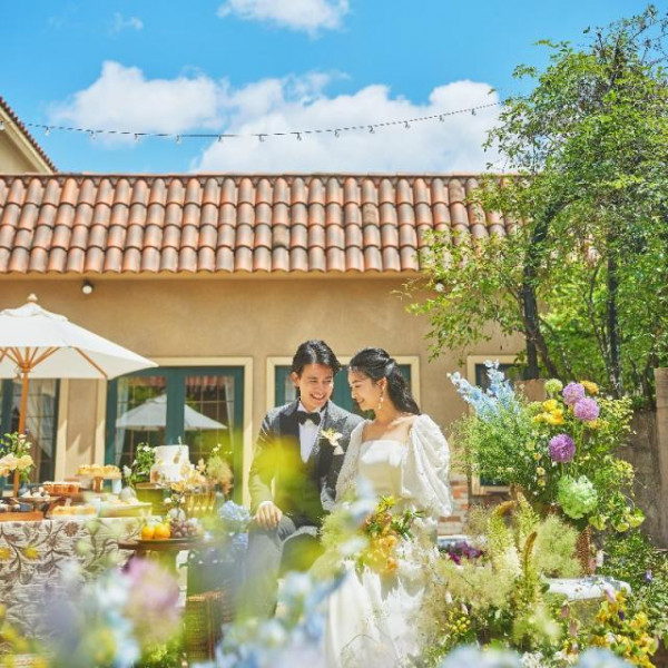 プライベートガーデンでリラックスしたひと時も