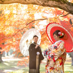 秋は人気のスポットで一面紅葉も映え写真を|京都セントアンドリュース教会の写真(17302669)