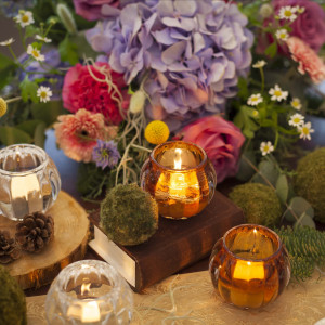 キャンドルライトや花瓶などの小物を沢山使うコーディネートもトレンド♪|迎賓館シェーナ～PARTIR KYOTO～の写真(2296972)