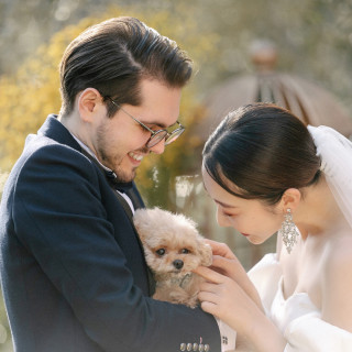 ワンちゃんとフォト付き！大切な家族のペット一緒にwedding♪