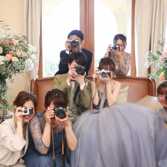 カメラ好きのが集まったご結婚式 当日はもちろん前撮りの一部をご友人様が撮影されました