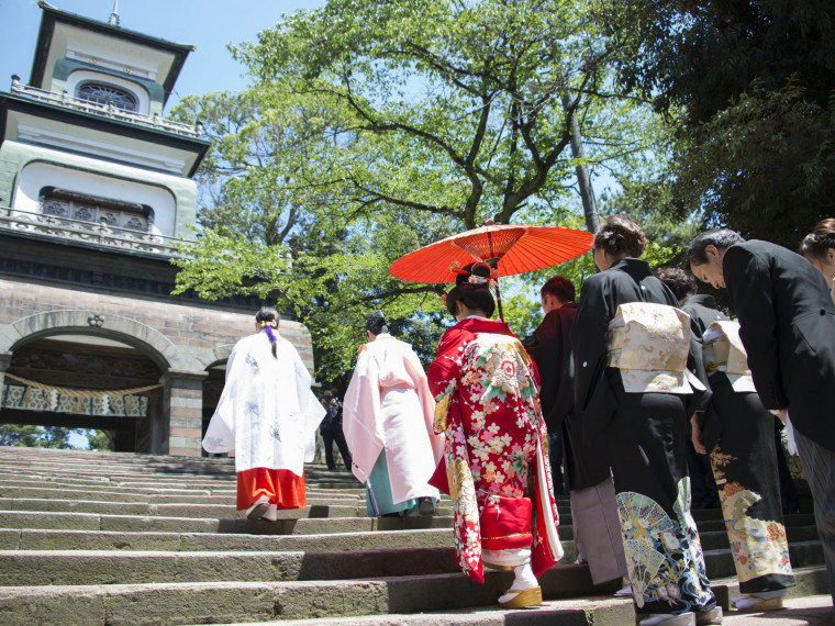 和風結婚式 尾山神社結婚式場 金渓閣 ウエディングパーク