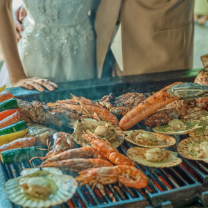 海鮮もお肉も！高級食材を贅沢に使ったBBQはゲストの笑顔を誘います|ジャルダン・ドゥ・ボヌールの写真(42257667)