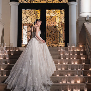 キャンドルの煌めきが美しい教会。ライトアップされた外観でロマンティックな撮影も|赤坂ル・アンジェ教会の写真(54501781)