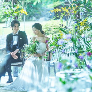 木々の木漏れ日がふたりを祝福|AMANDAN TERRACE ~アマンダンテラス~の写真(54520176)