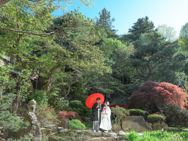 1000坪の日本庭園を散策