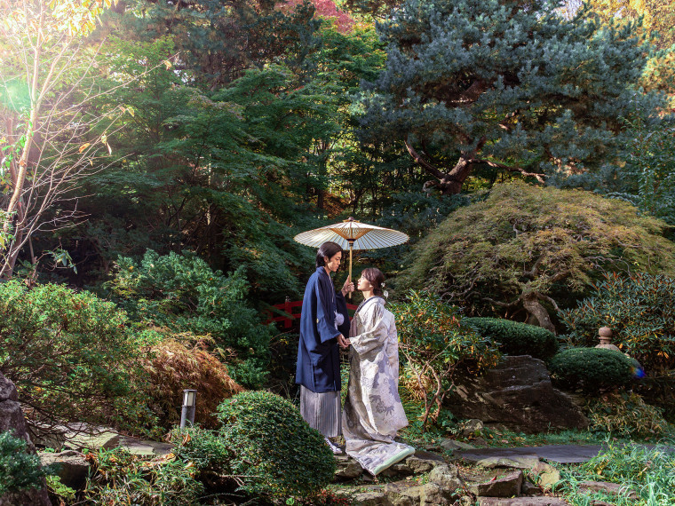 四季折々の姿を見せる1000坪の日本庭園。