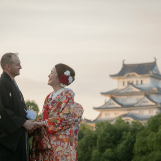 憧れの和装で姫路城や思い出の場所での撮影も可能