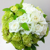 GREEN×WHITE ラウンドブーケ