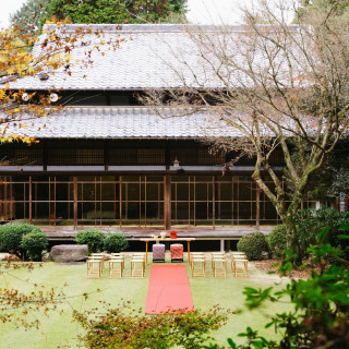 麻生大浦荘の庭園でおこなう和婚式