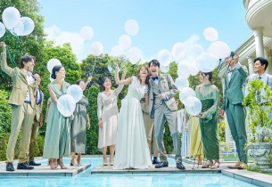 フォトスポットでゲスト一緒に|アーカンジェル迎賓館（仙台）/テイクアンドギヴ・ニーズウェディングの写真(56448771)