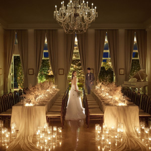 ナイトならではのロマンチックな演出|アーカンジェル迎賓館（仙台）/テイクアンドギヴ・ニーズウェディングの写真(54739370)