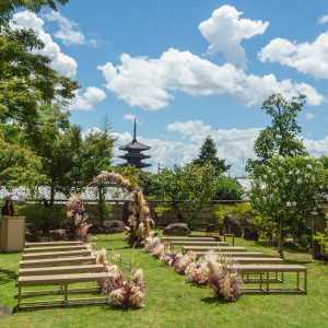 八坂の塔を望む庭園挙式が叶う|THE SODOH HIGASHIYAMA KYOTO（ザ ソウドウ 東山 京都）の写真(14229209)