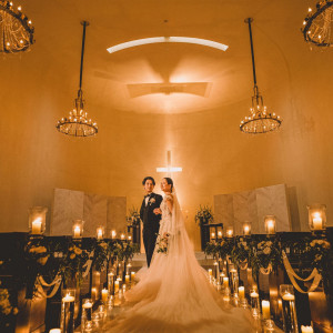 挙式本来の意味を大切に、絆深まる感動の瞬間。生花が香り心を癒す天井高10Mの大空間|北山ル・アンジェ教会の写真(55435977)