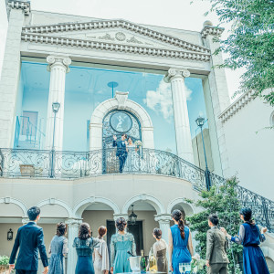 挙式後はゲストとプライベート空間で心弾む特別な時間を過ごすことができる。|北山ル・アンジェ教会の写真(55436551)
