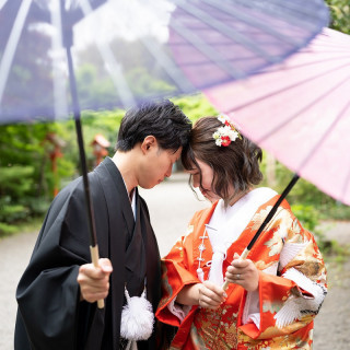 番傘を持っての一枚