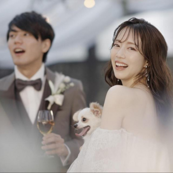 愛犬との撮影も