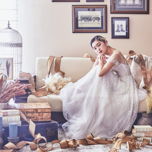 全館貸切なので待合もおふたりらしくコーディネート|ザ・ロイヤルダイナスティ大宮(THE ROYAL DYNASTY OMIYA)の写真(55426284)