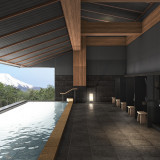 8月7日にオープンした展望露天風呂「はなれの湯」
山中湖と富士山を一望できる開放感たっぷりな大自然の中の露天風呂