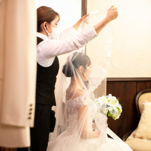 披露宴会場前にブライズルームがあるので仕度もスムーズに行えます♡|コルティーレ茅ヶ崎の写真(54611071)