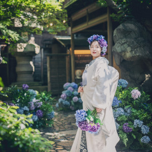 厳かな白無垢 華やかな色打掛・引振袖 モダンなウェディングドレス とっておきの衣裳で過ごすかけがえのない一日を専属フォトグラファーが撮影します|つきじ治作の写真(49687187)