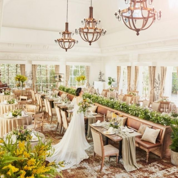 ナチュラルな雰囲気のバンケットではアットホームなパーティが叶う