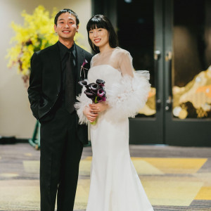 お袖のフリル部分が取り外しできる2WAYのお衣装も人気。|金沢東急ホテルの写真(40653418)