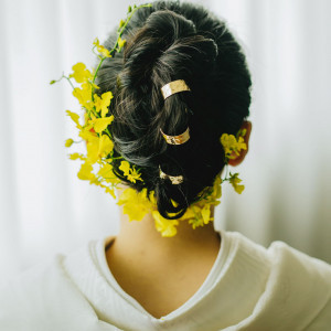 お花とヘアアクセサリーで白無垢をより華やかに。|金沢東急ホテルの写真(45405914)