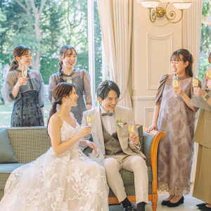 他のご両家のいない空間でくつろげる空間を|ENSOLEILLE（アンソレイエ）～VILLAGE WEDDING～の写真(54616255)