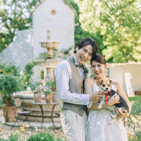 ペットと一緒にガーデンにて撮影も♪