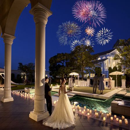 フィナーレは打ち上げ花火をあげることも可能|アートグレイス ウエディングコースト(大阪)の写真(23589552)
