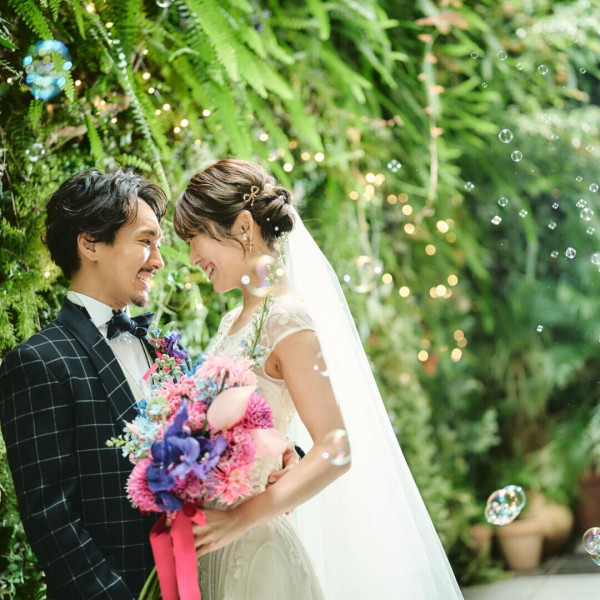 ガーデンでのおふたりショット