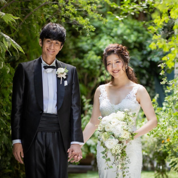 ガーデンでのおふたりショット