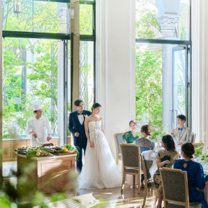 【新チャペル完成】選べる貸切邸宅&プール演出体験×婚礼試食