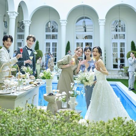 屋外の心地よい風や光を感じるひと時にゲストも癒されるはず|ニーズ浜松 by T&G WEDDING(旧 アーセンティア迎賓館 浜松)の写真(61053036)