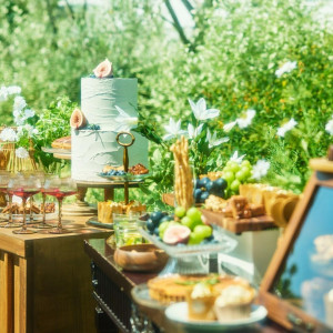 写真を撮りたくなるようなおしゃれなデザートビュッフェ|アーセンティア迎賓館（高崎）/テイクアンドギヴ・ニーズウェディングの写真(55881555)