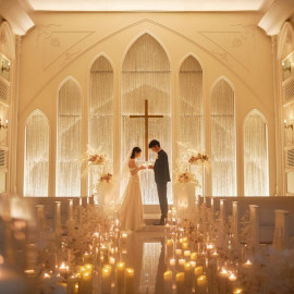 クリスタル煌めく挙式&ガーデン演出体験×試食付☆月イチBIG10大特典