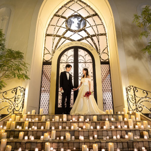 キャンドルゆらめくお洒落なカット|南青山ル・アンジェ教会の写真(53322887)