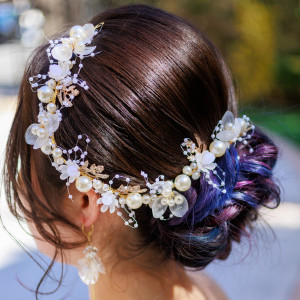 ヘアアクセサリーや花冠など、お好みに合わせてチョイス可能。|ベルクラシック甲府の写真(21769910)