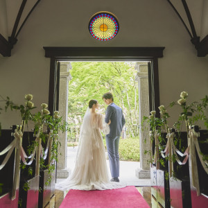 厳かでシンプルな装飾|旧軽井沢礼拝堂 旧軽井沢ホテル音羽ノ森の写真(44596785)