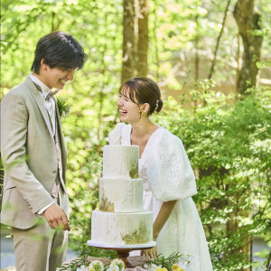 贅沢リゾート地ならではの開放感あるパーティに|旧軽井沢礼拝堂 旧軽井沢ホテル音羽ノ森の写真(52121643)