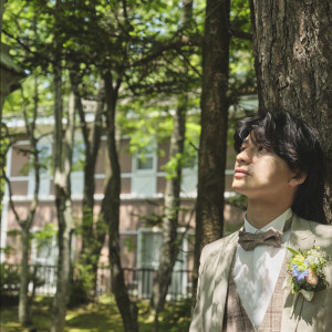 タキシードも素敵にご提案|旧軽井沢礼拝堂 旧軽井沢ホテル音羽ノ森の写真(52122997)