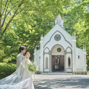 プライベート感あふれる贅沢ウエディング|旧軽井沢礼拝堂 旧軽井沢ホテル音羽ノ森の写真(52102713)