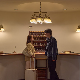 クラシカルなホテルのロビー