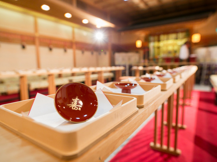 館内にある神前式場。厳かな雰囲気を大切に・・・