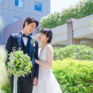街の喧騒を感じさせないガーデンチャペルはいたるところがフォトスポットに|ホテル日航熊本の写真(44201287)