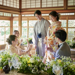 ＼1件目見学／≪成約≫庭園人前式"桜祝言"挙式料プレゼント・25年9月までの開催でタクシーチケット