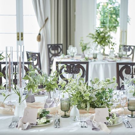 メニュー表とお花の雰囲気を合わせてお洒落に|ニーズ京都北山 by T&G WEDDING(旧 北山迎賓館 京都)の写真(38114026)