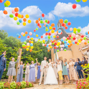 お二人の好みに合わせたバルーンの色で♪|VILLA de ESPOIR  ～エスポワール～の写真(50508378)