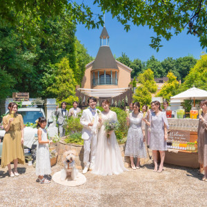 エントランスでのウェルカムパーティーも人気の演出|VILLA de ESPOIR  ～エスポワール～の写真(56634917)